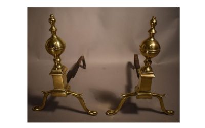 Andirons are attributed to Whittingham of New York