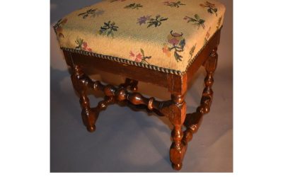 Continental stool with a rich old finish