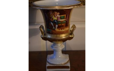 Old Paris porcelain vase of typical urn form