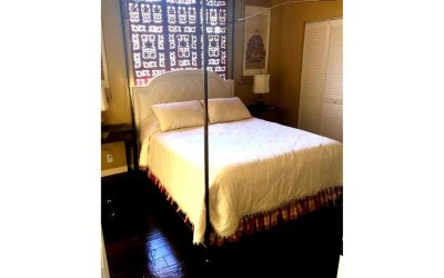 Continental brass bed, probably French, 19th century