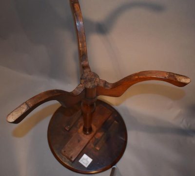 American chippendale candle stand underneath