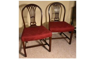 English Chippendale style splat back side chairs