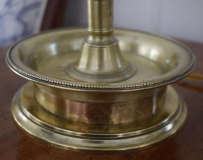 French 19th century brass and tin bouillotte lamp.