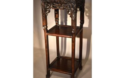 Chinese Carved Hardwood 19th Century Stand