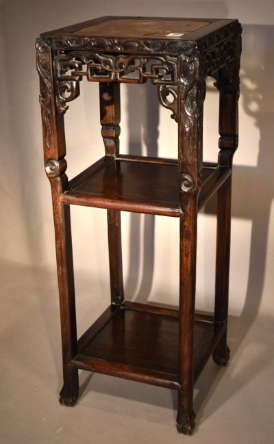 Chinese carved hardwood 19th century stand