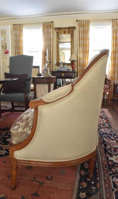 French sette fabric side view