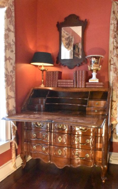 Fruitwood secretary desk