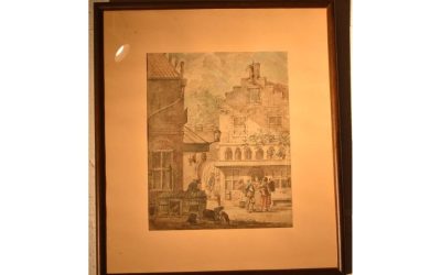 18th Century Street Scene Painting