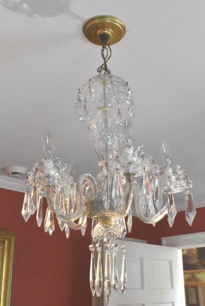 Crystal and glass chandelier 