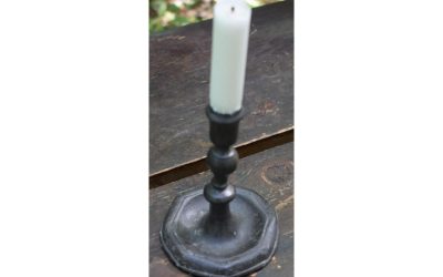 17th or 18th Century Pewter Dutch Candlestick