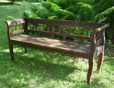 Antique 19th century pine country settee