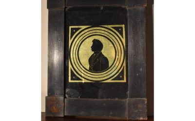 Verre Eglomise’ Reverse Painted Silhouette