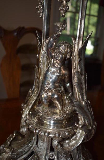pair of candelabras stem detail