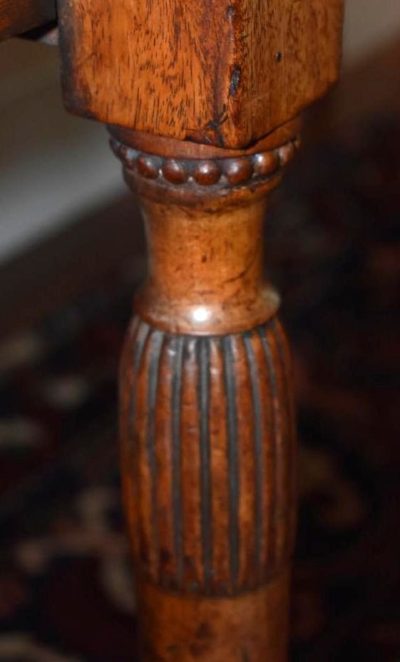 english sheraton sideboard detail
