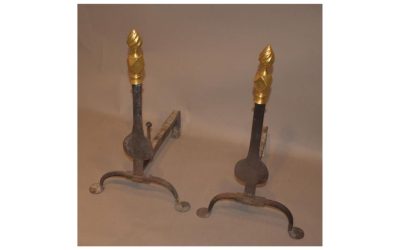 American Flametop Knife Blade Andirons of the 1740s
