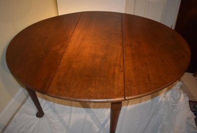 walnut dining table open